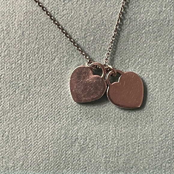 Return to Tiffany - Tiffany Blue® Double Heart Tag Pendant in Silver, Small - Picture 2 of 13